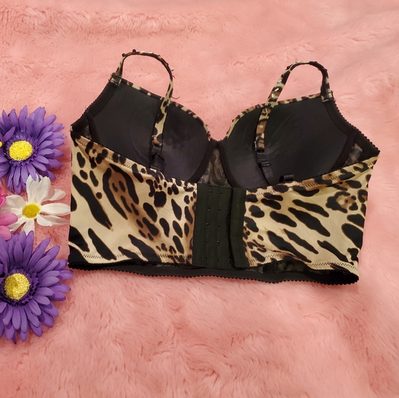 Bebe jeweled leopard crop bustier - Picture 5 of 10